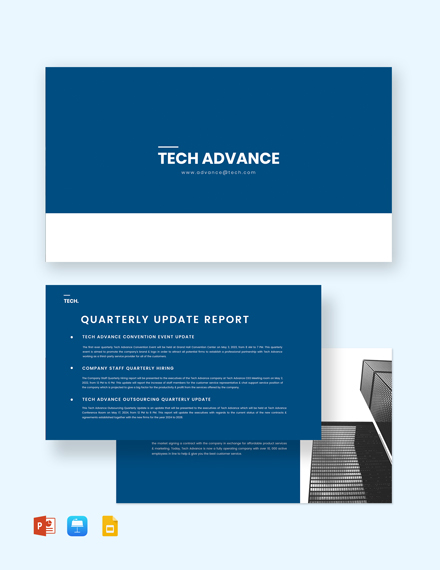 Free Quaterly Update Presentation Template to Edit Online