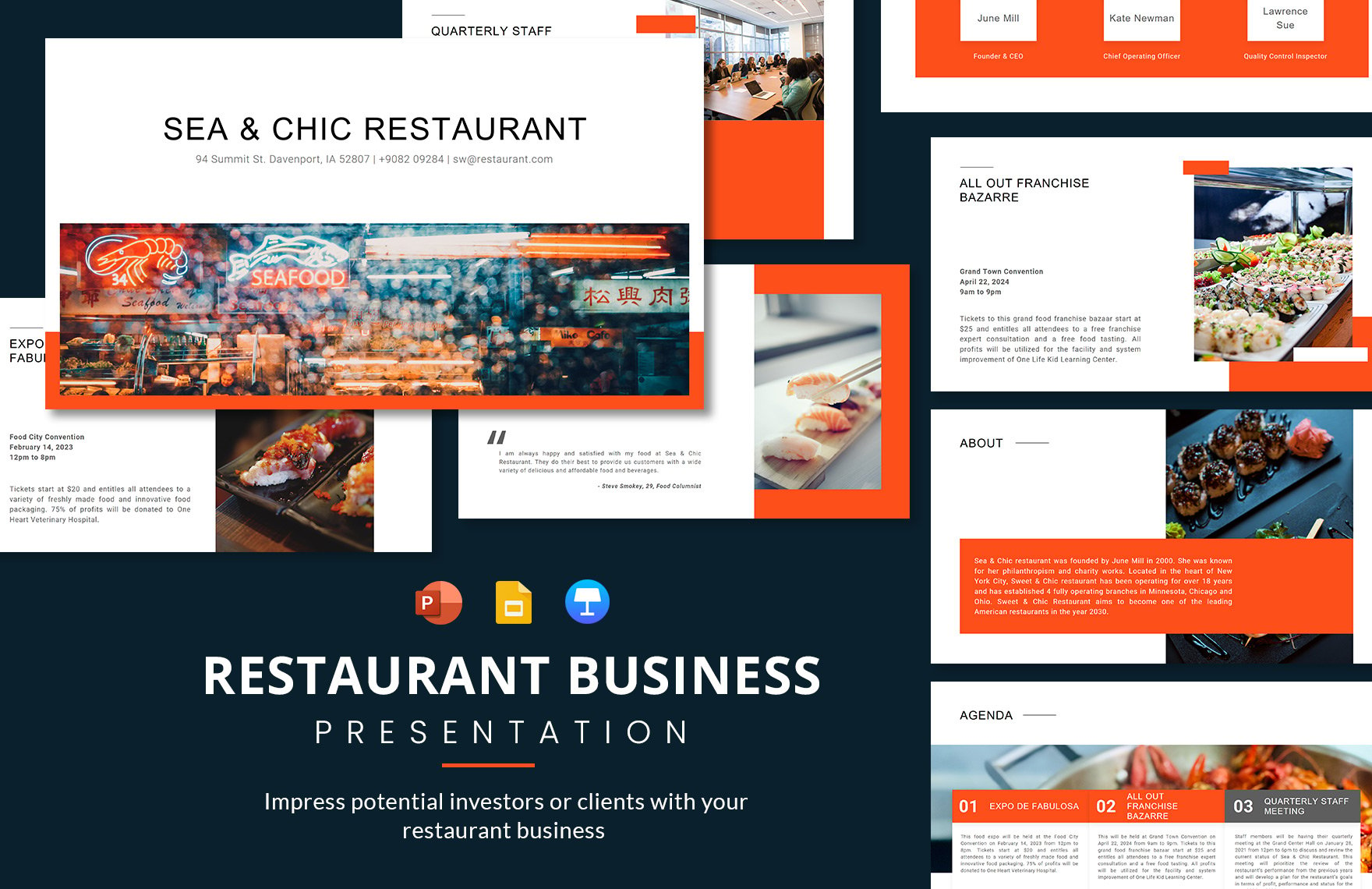 Restaurant Business Presentation Template