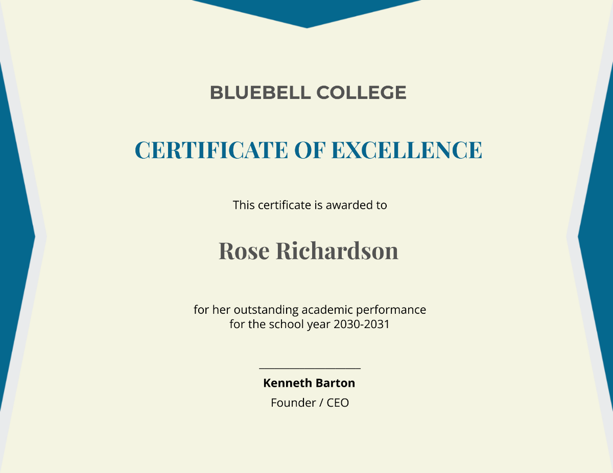 school academic certificate