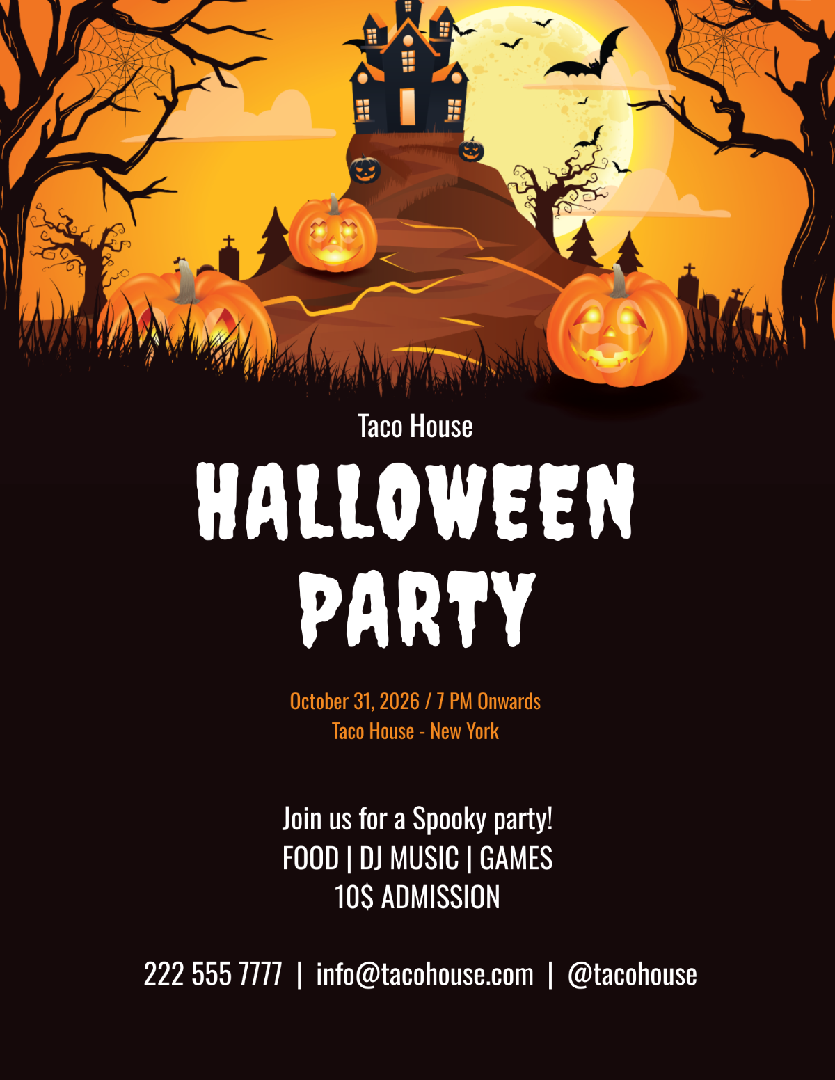 Halloween Event Party Flyer Template - Edit Online & Download Example ...