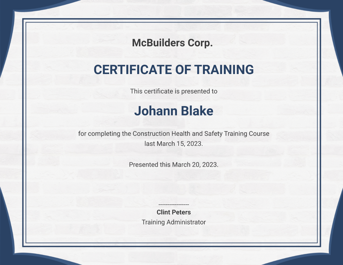 Safety Officer Certificate