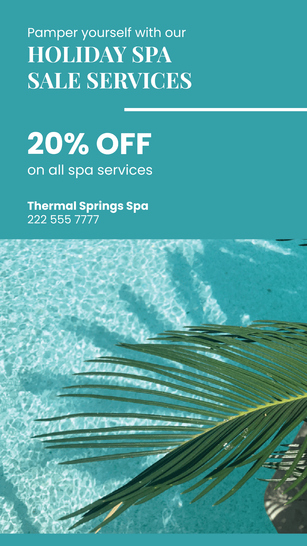Spa Holiday Sale Whatsapp Post Template