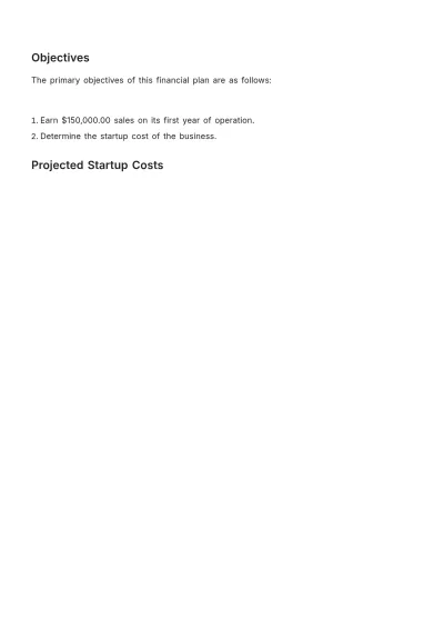 Free Food Truck Financial Plan Template to Edit Online