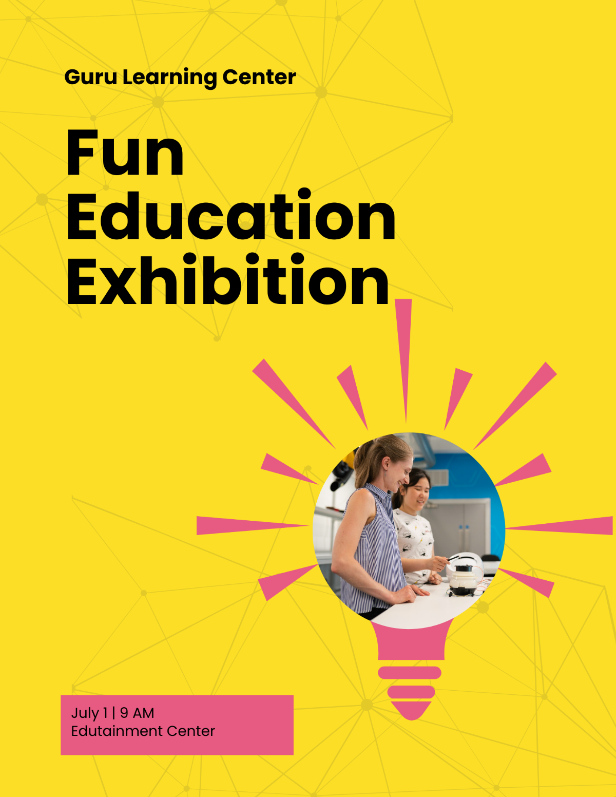 Education Exhibition Flyer Template - Edit Online & Download