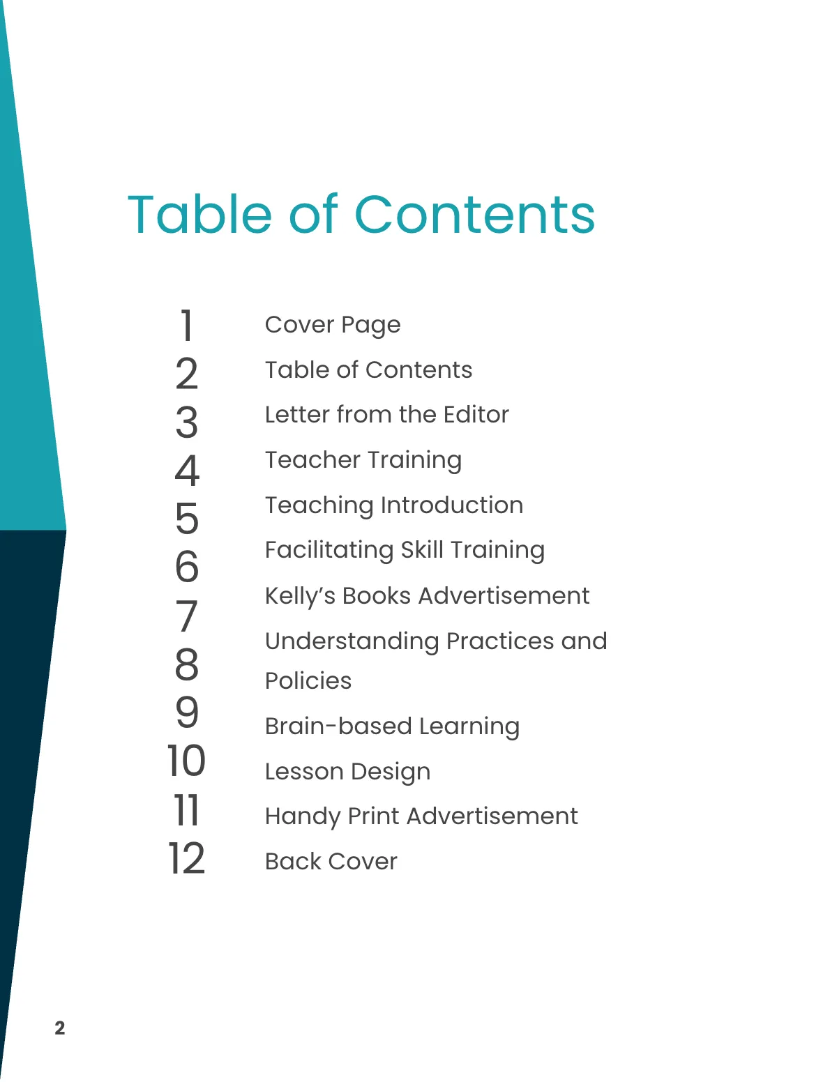 Free Education Training Catalog Template to Edit Online