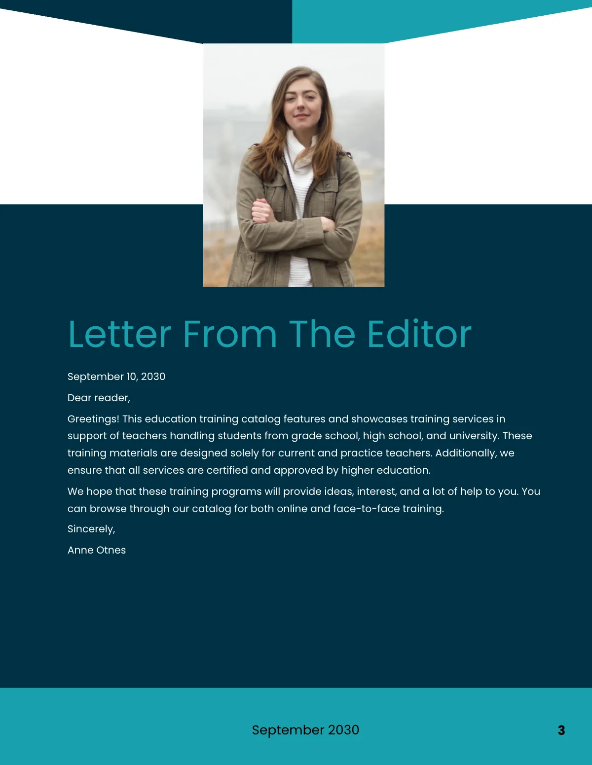 Free Education Training Catalog Template to Edit Online