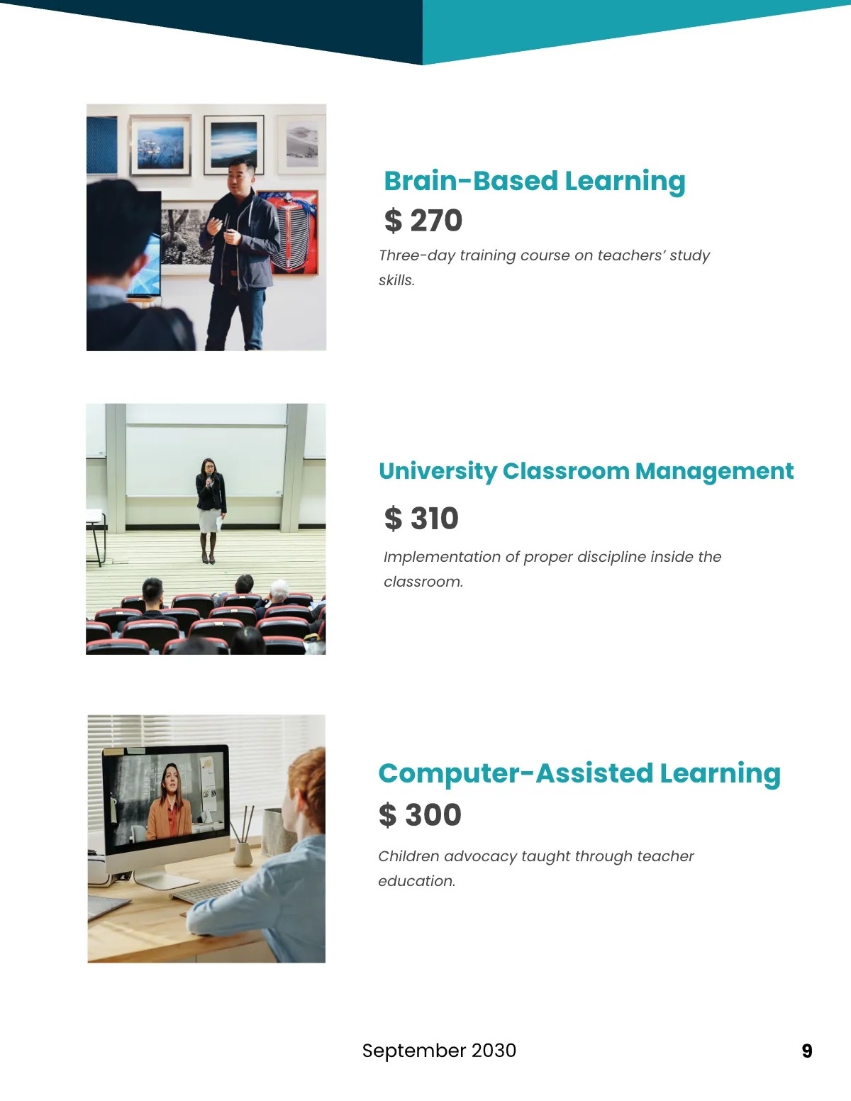 Free Education Training Catalog Template to Edit Online