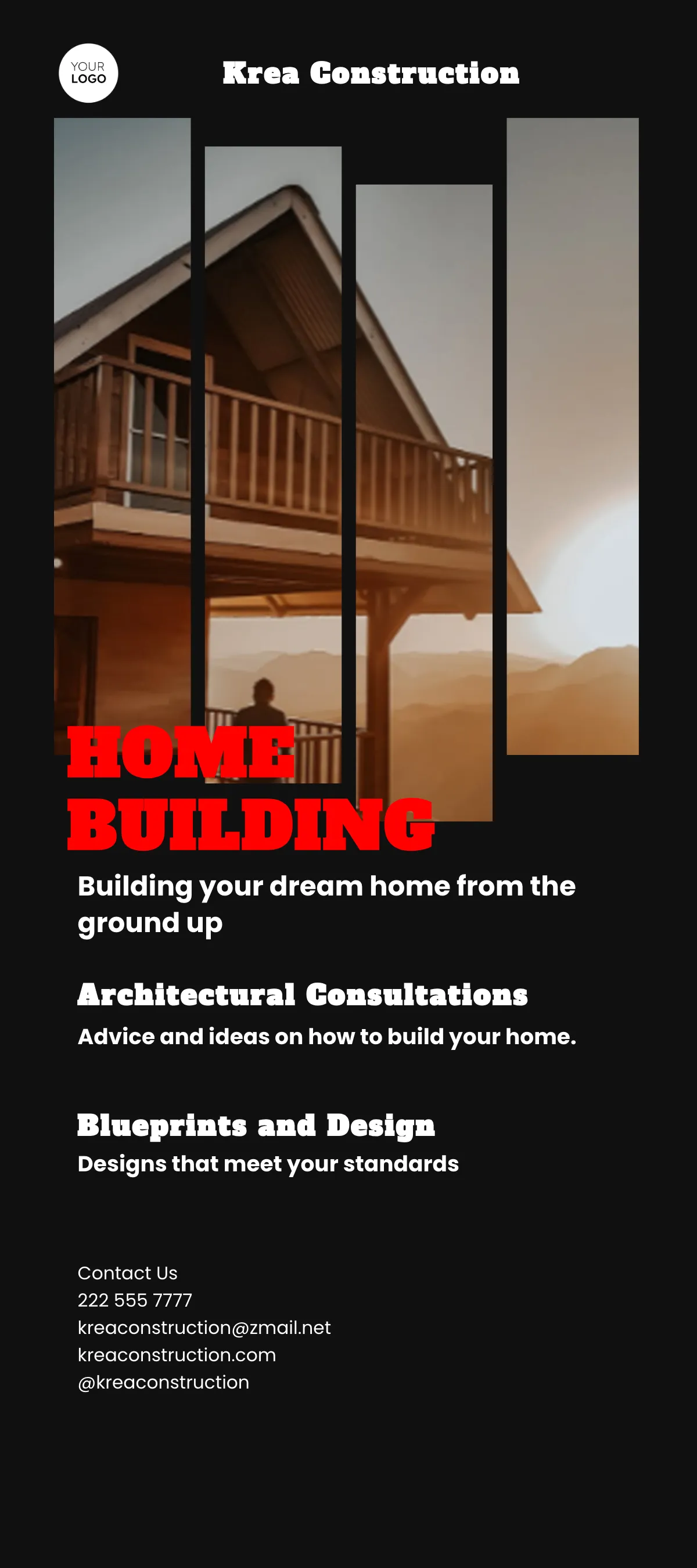 Free Creative Construction DL Card Template to Edit Online