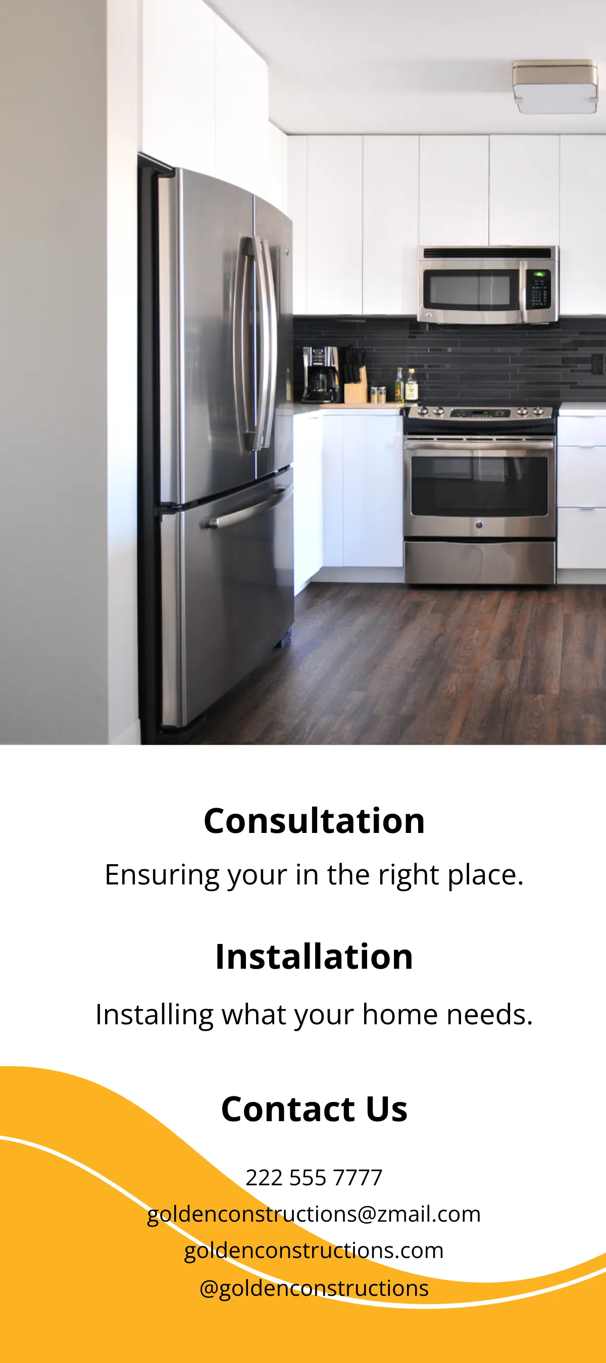 Free Construction Services DL Card Template to Edit Online