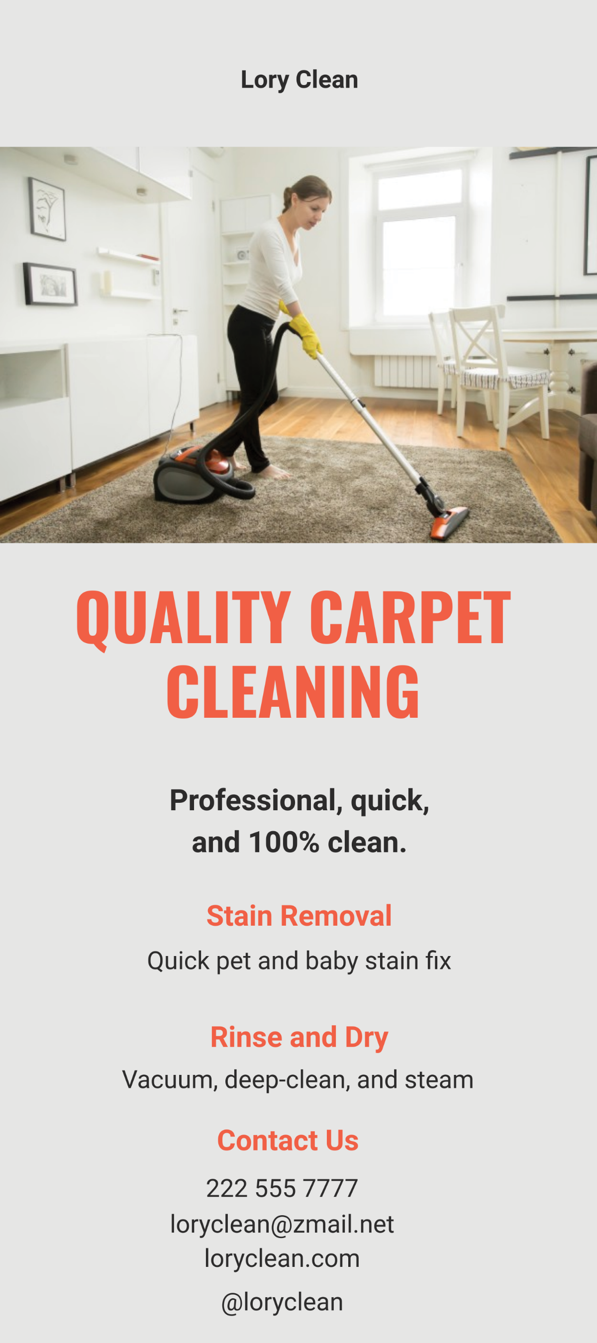 Carpet Cleaning Services DL Card Template