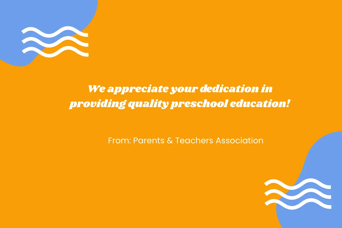 Free Preschool Teacher Appreciation Card Template to Edit Online