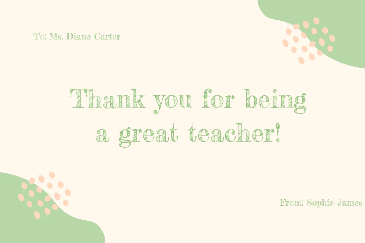 Free Printable Teacher Appreciation Card Template to Edit Online