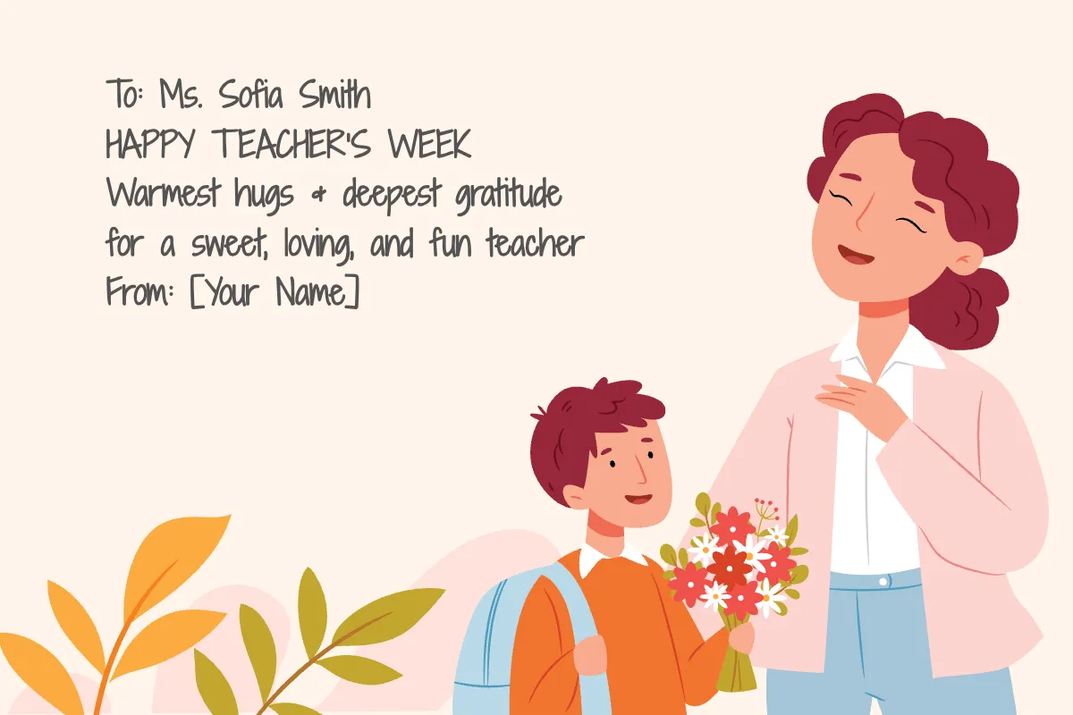 Free Teacher Appreciation Week Card Template to Edit Online