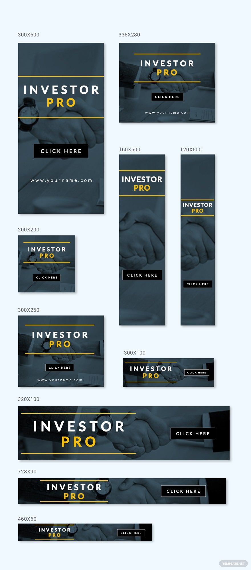 Investor Ad Banner Template in PSD
