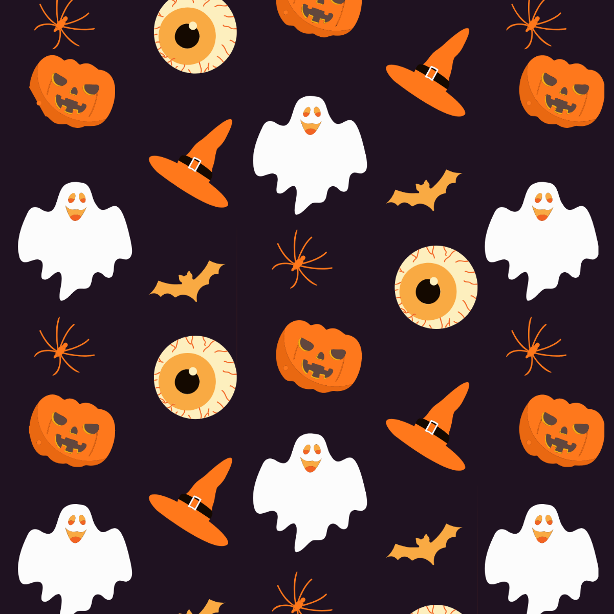 Halloween Pattern Vector Template