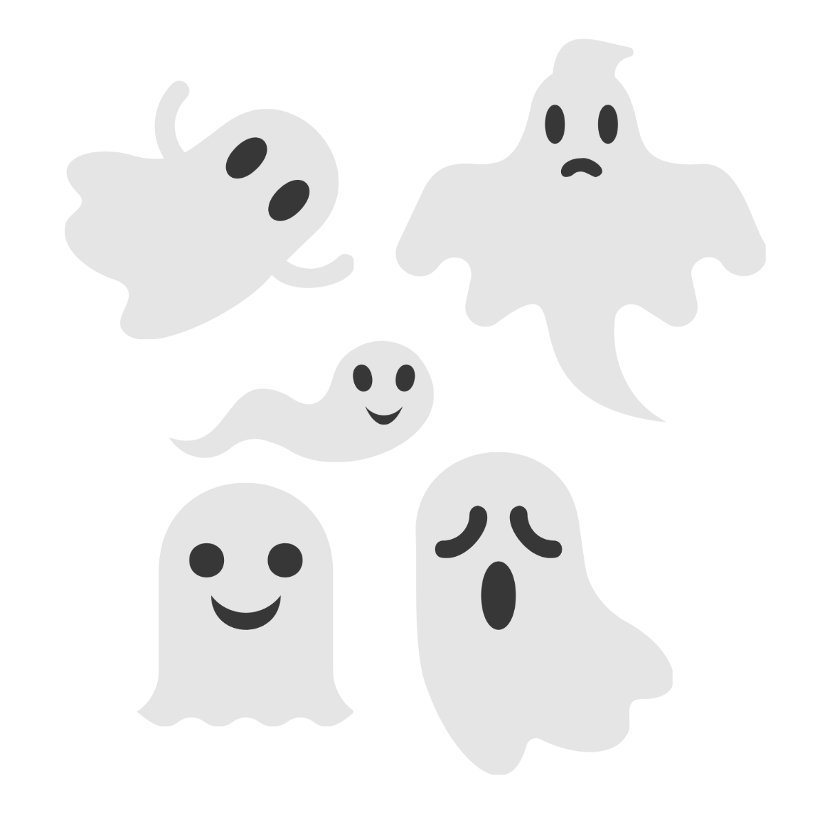 Halloween Ghost Vector Template
