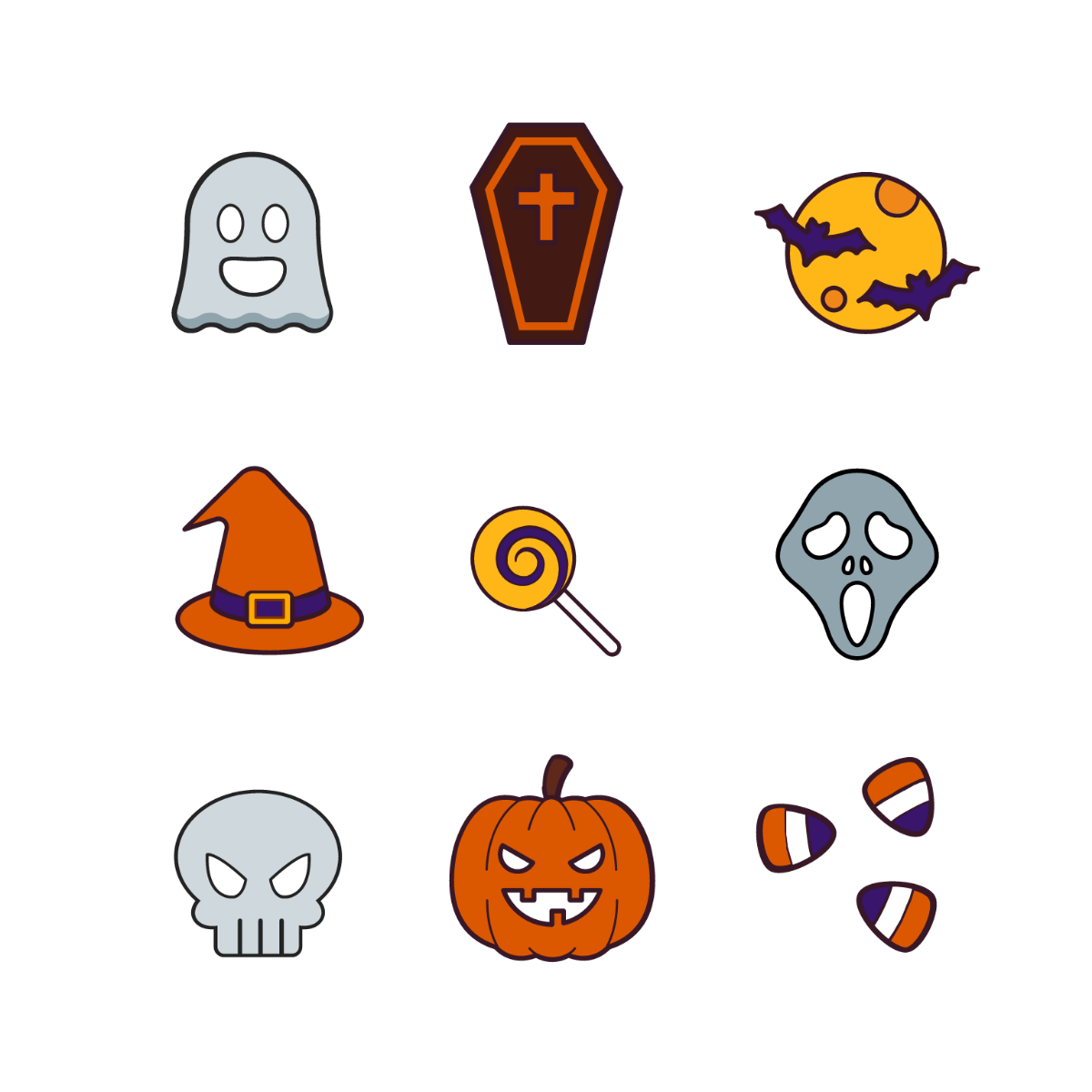 Halloween Icon Vector Template