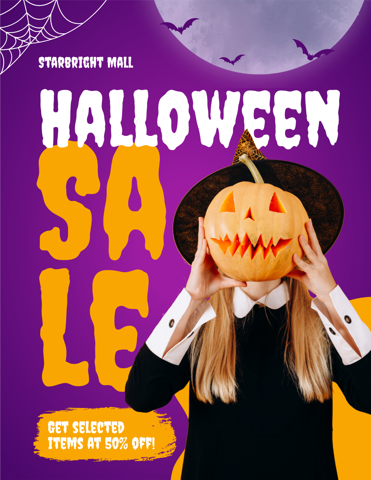 Halloween Sale Flyer Template - Edit Online & Download