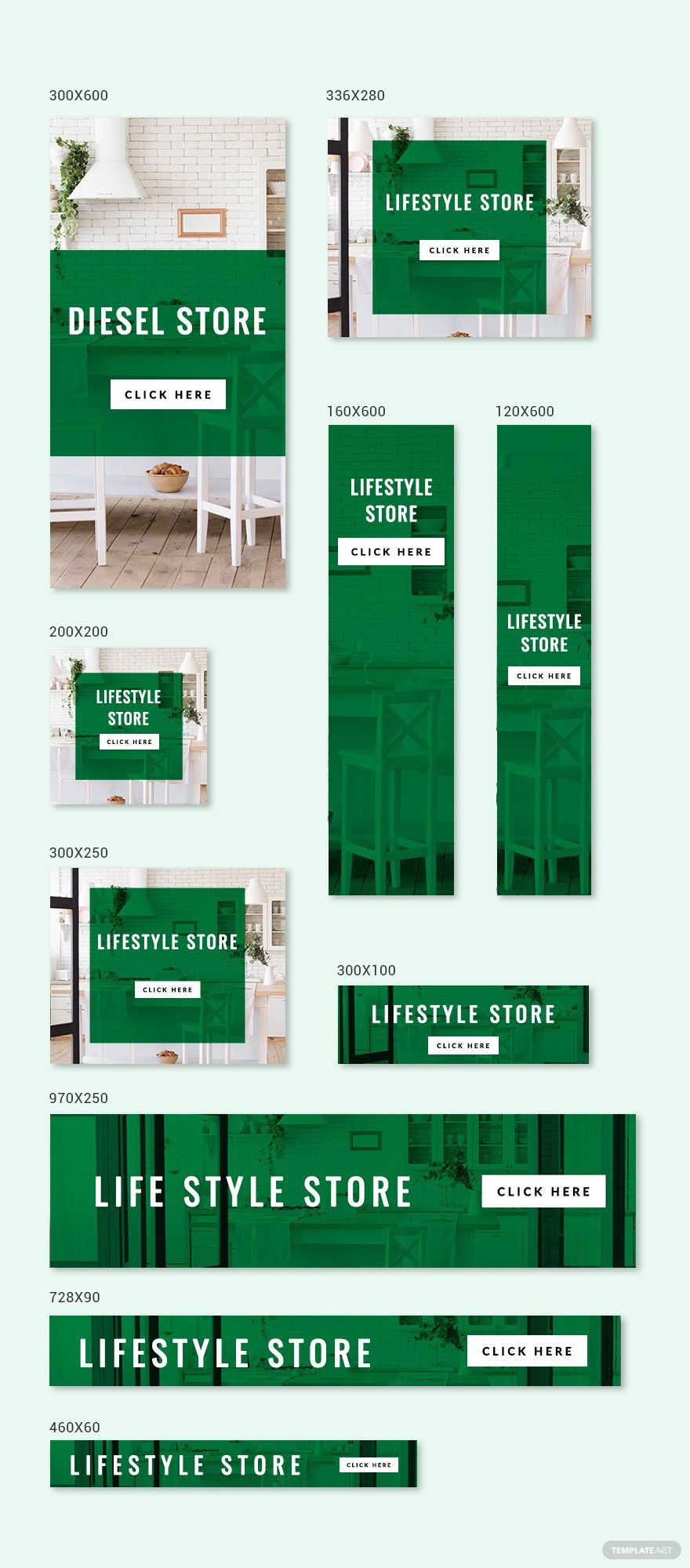 Lifestyle Banner Ads Template in PSD