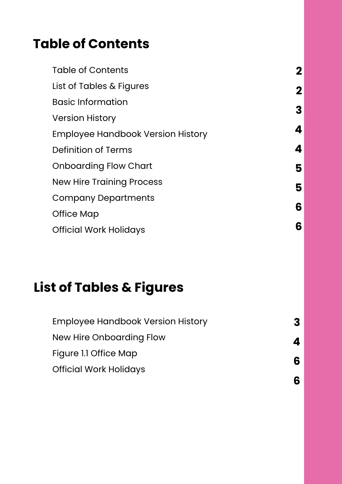 Free Employee Handbook Template to Edit Online