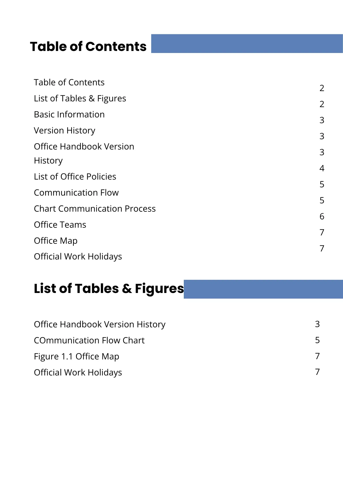 Free Office Handbook Template to Edit Online