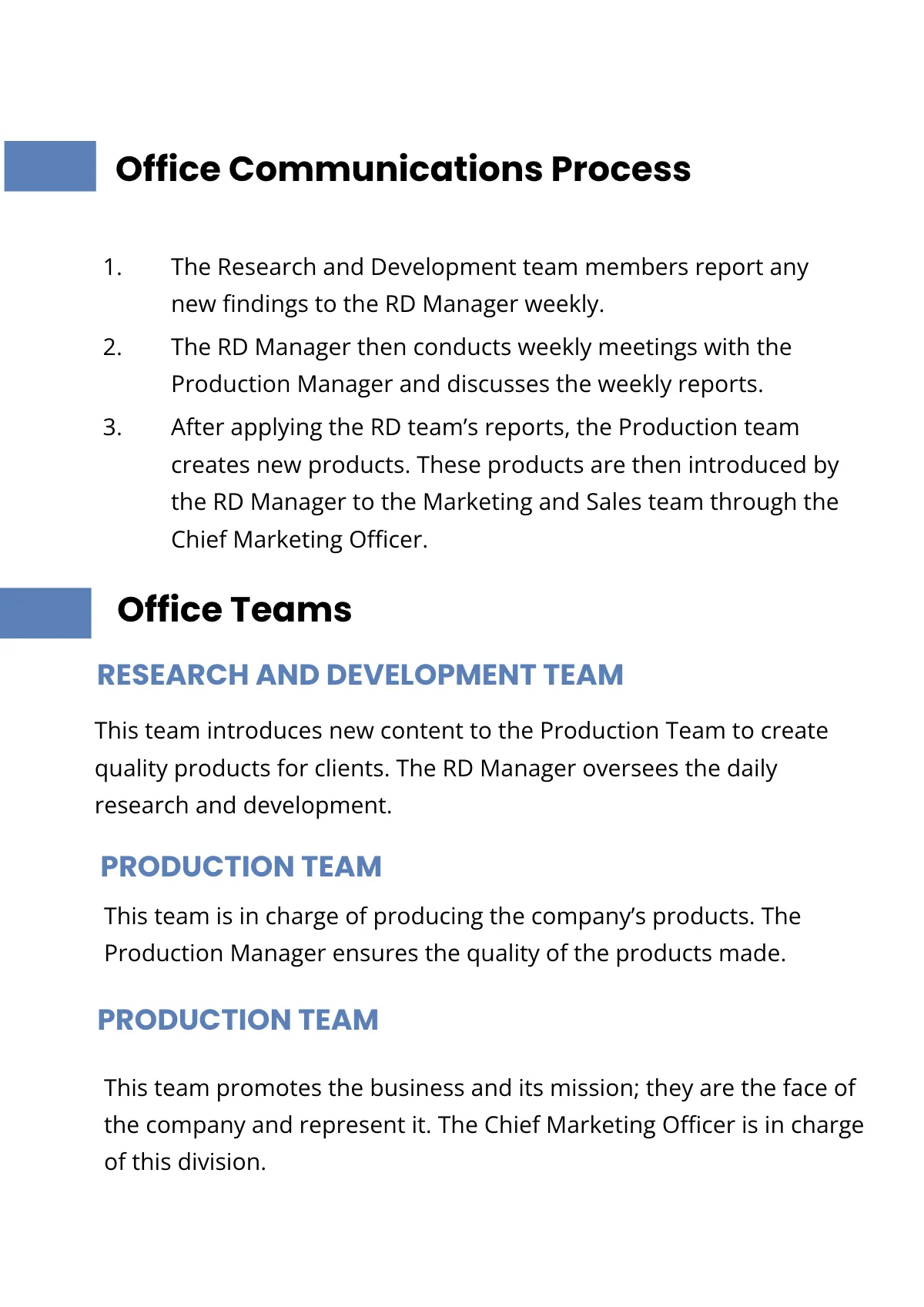 Free Office Handbook Template to Edit Online