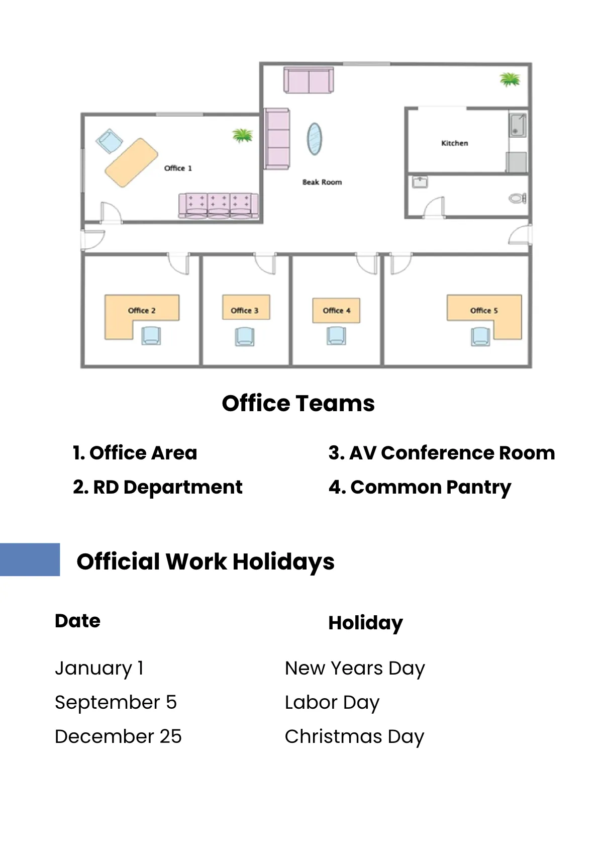 Free Office Handbook Template to Edit Online