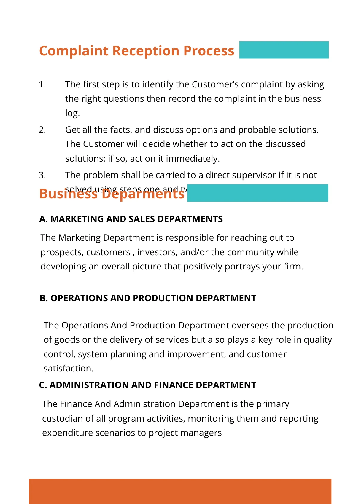 Free Business Handbook Template to Edit Online