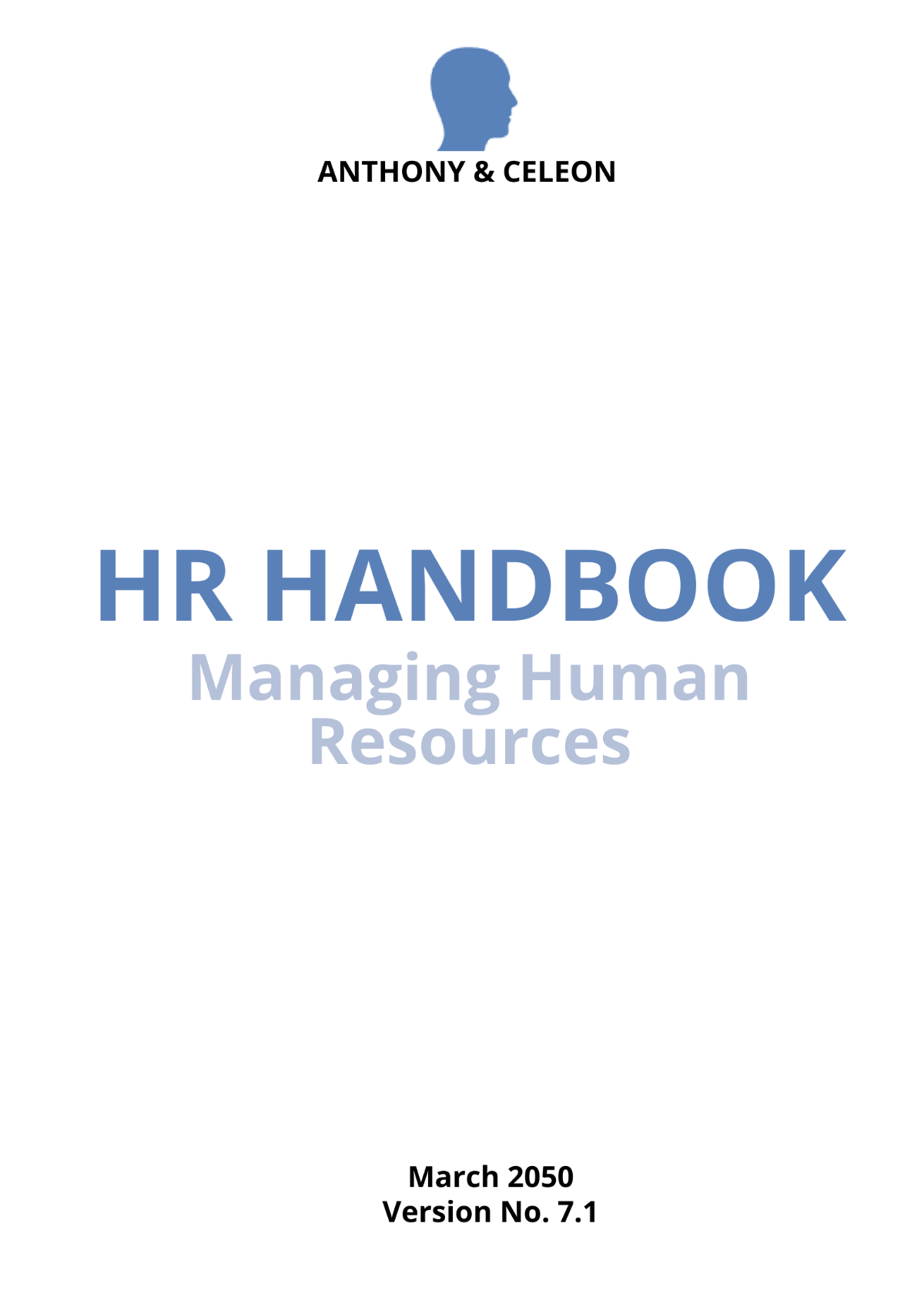 HR Handbook Template