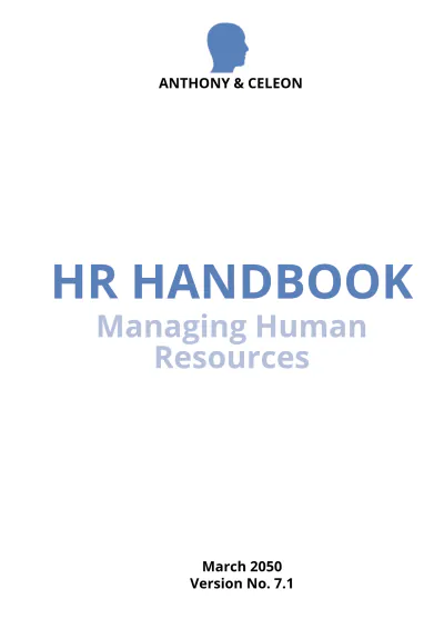 Free HR Handbook Template to Edit Online