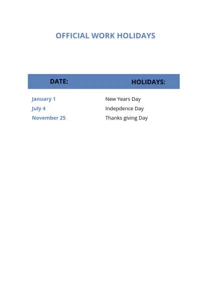 Free HR Handbook Template to Edit Online
