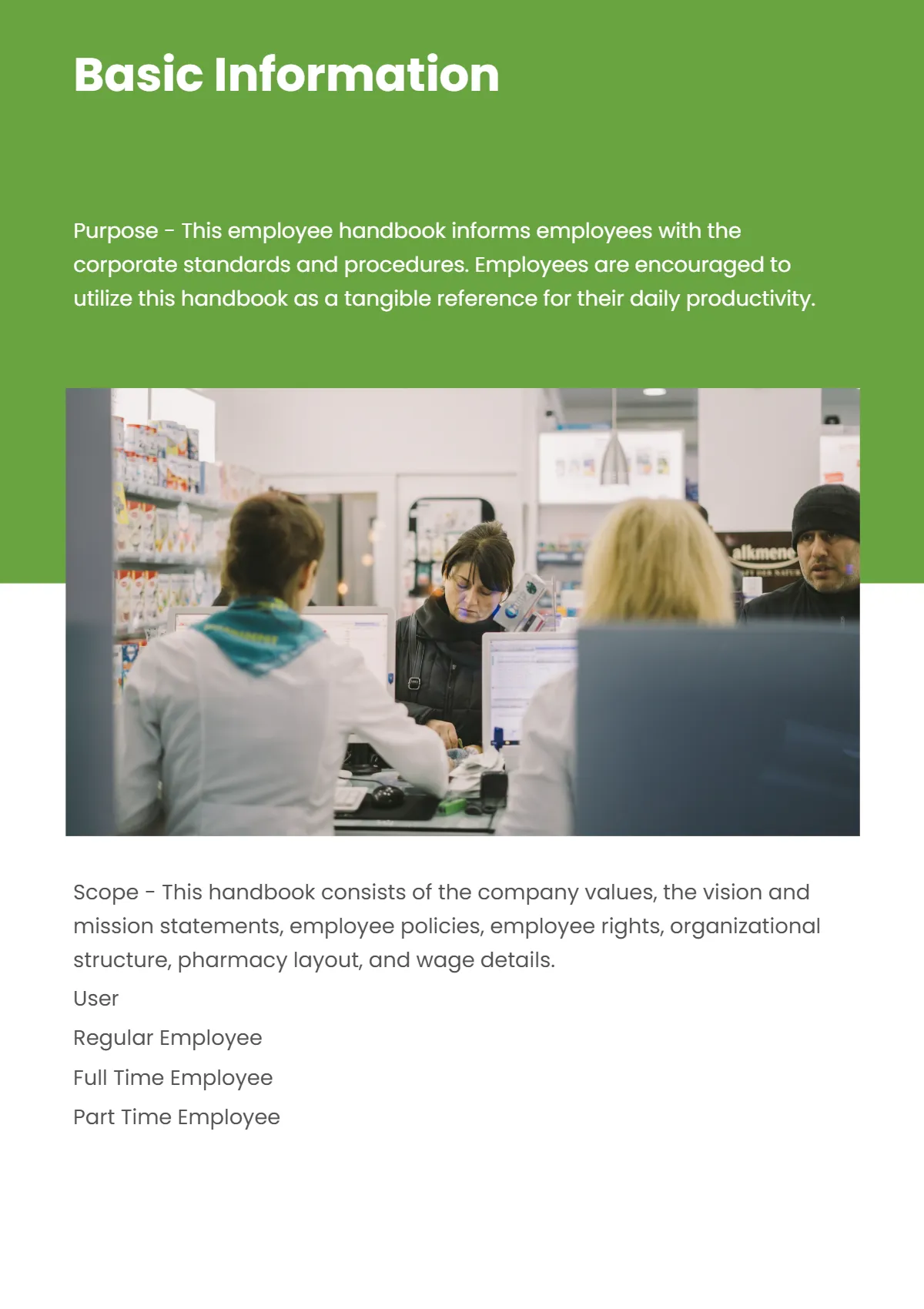 Free Pharmacy Employee Handbook Template to Edit Online