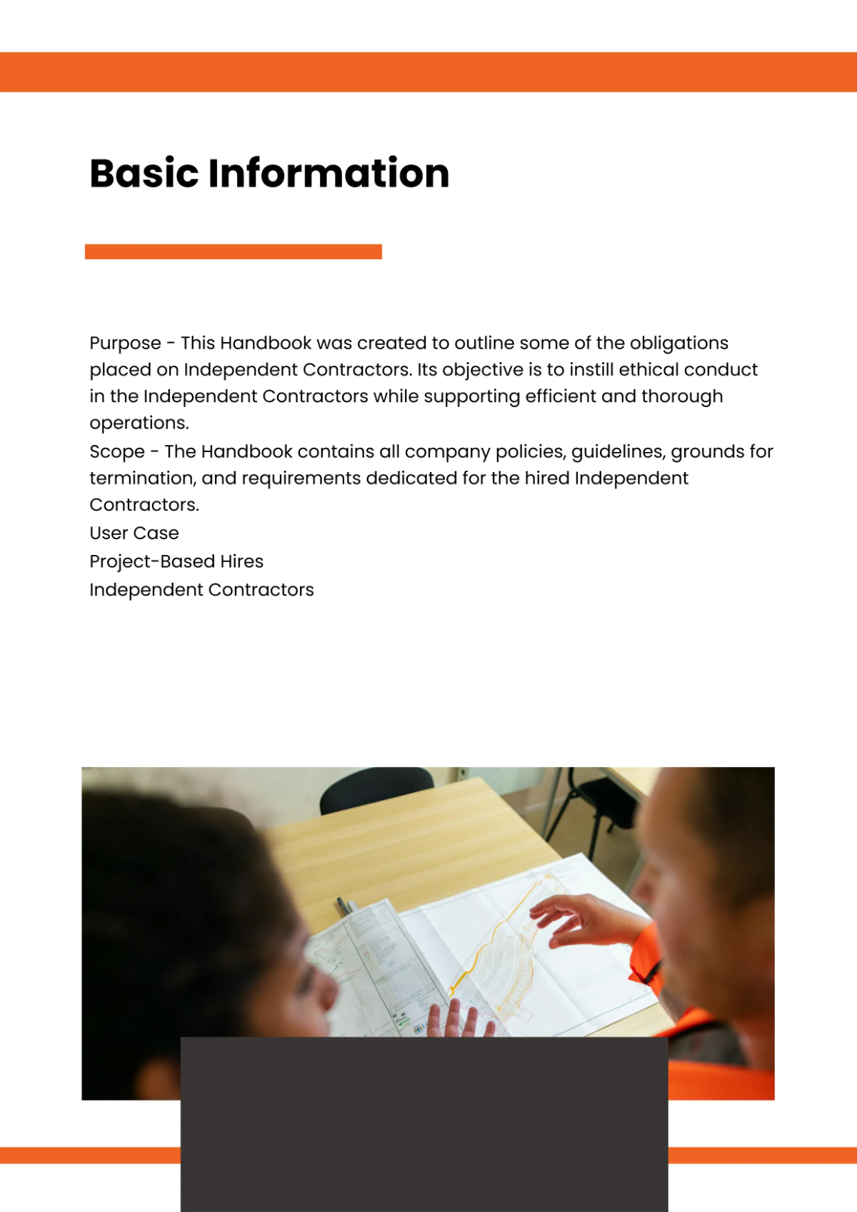 Free Independent Contractor Handbook Template to Edit Online