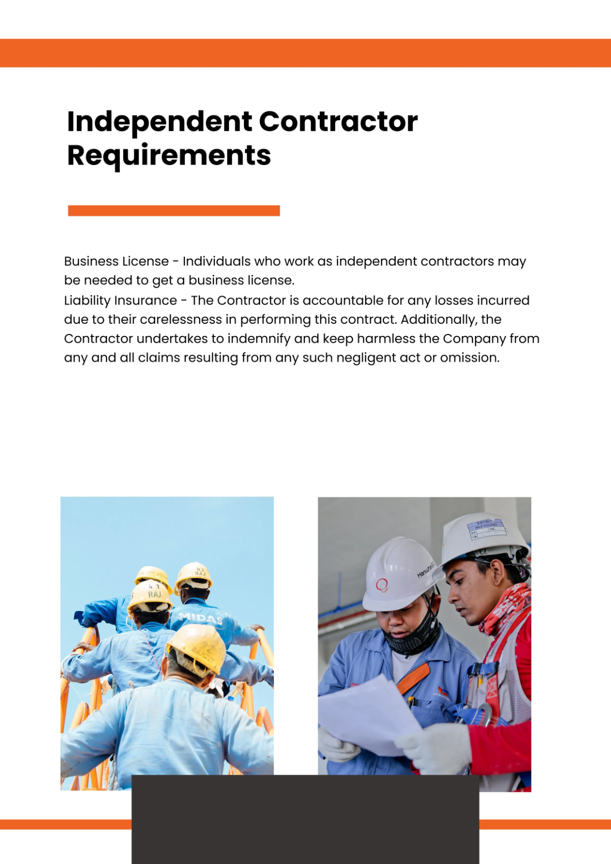 Free Independent Contractor Handbook Template to Edit Online