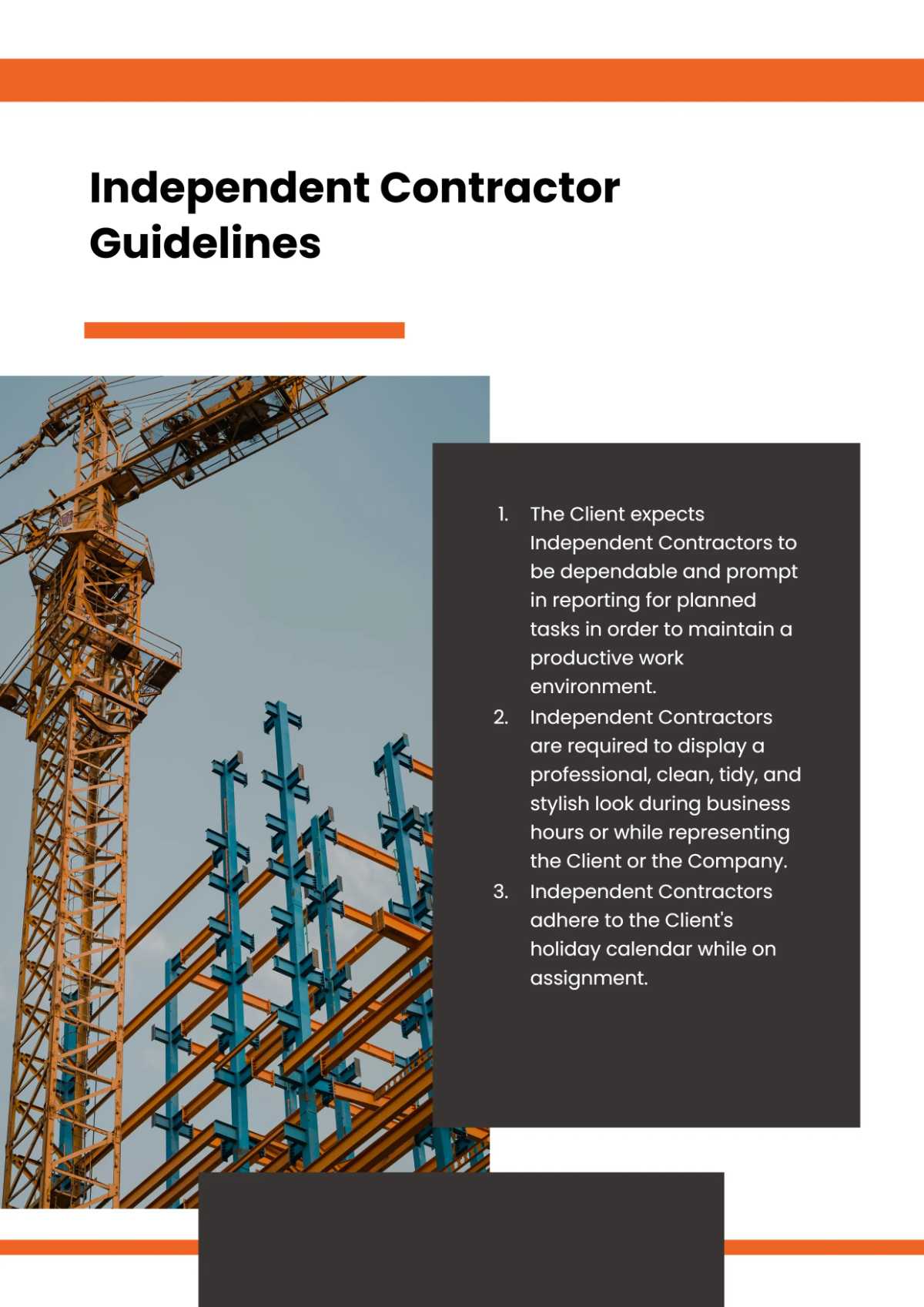 Free Independent Contractor Handbook Template to Edit Online