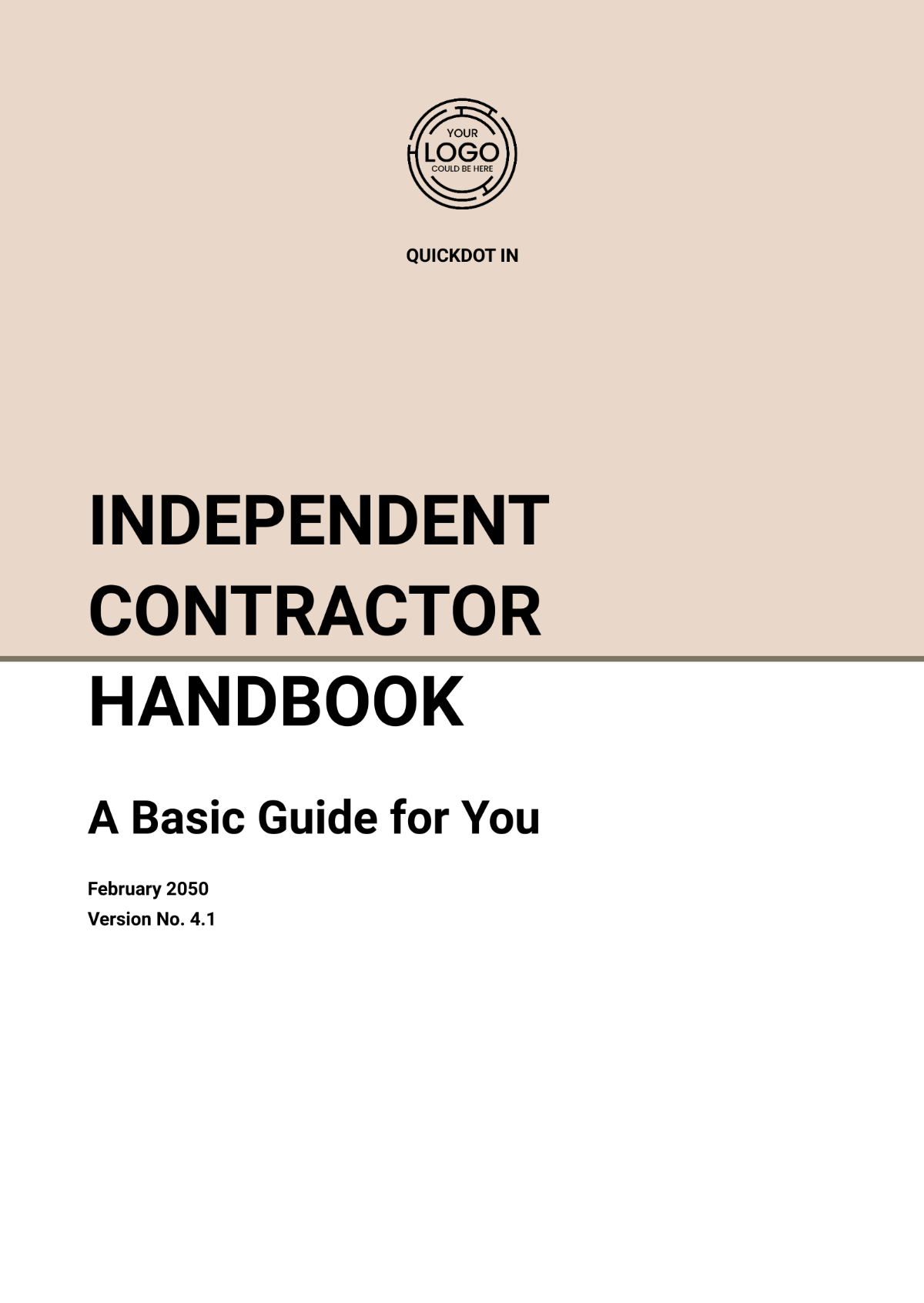 Independent Contractor Handbook Template