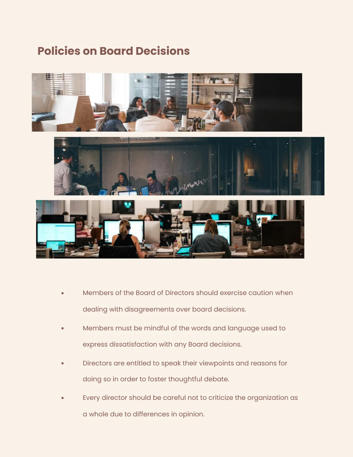 Free Board of Directors Handbook Template to Edit Online