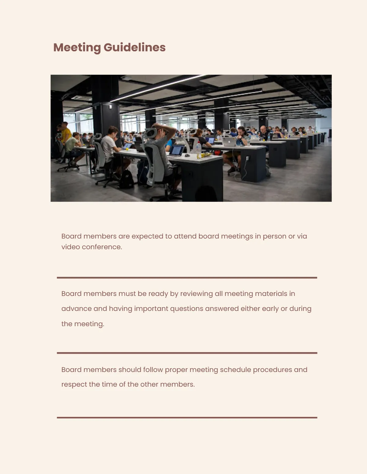 Free Board of Directors Handbook Template to Edit Online