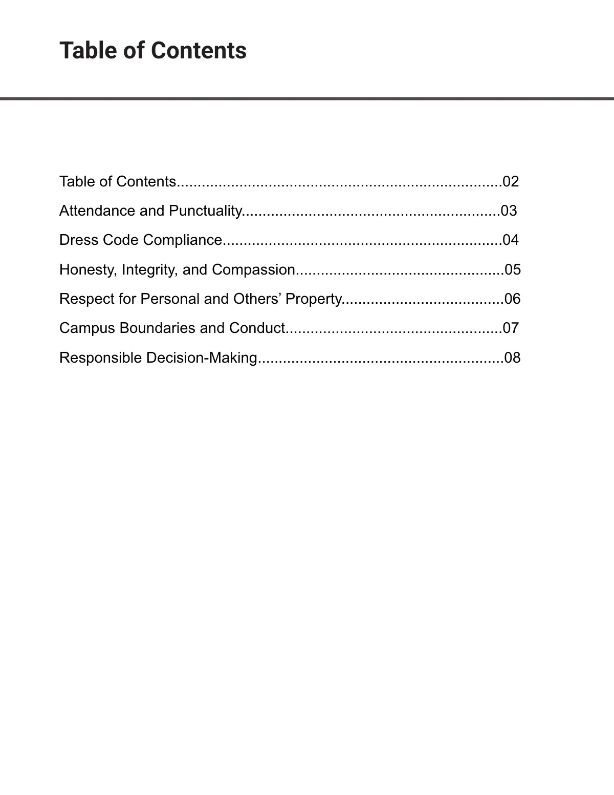 Free Student Handbook Template to Edit Online