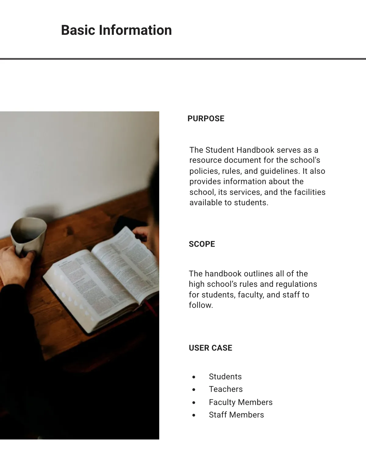 Free Student Handbook Template to Edit Online