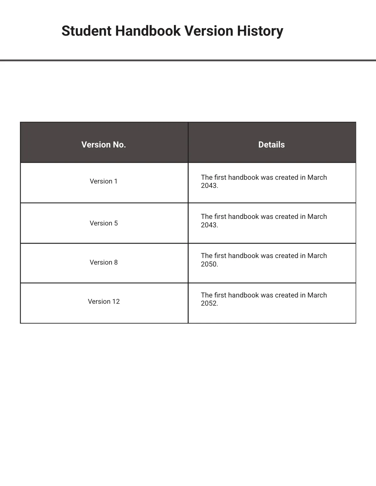 Free Student Handbook Template to Edit Online