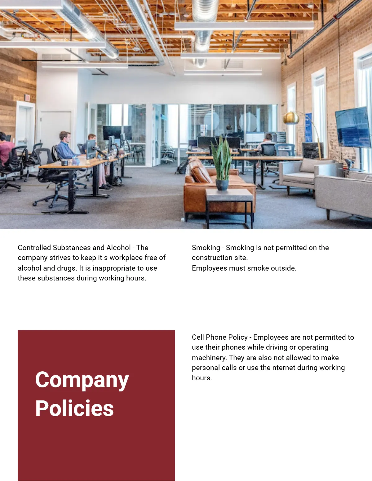 Free Construction Employee Handbook Template to Edit Online