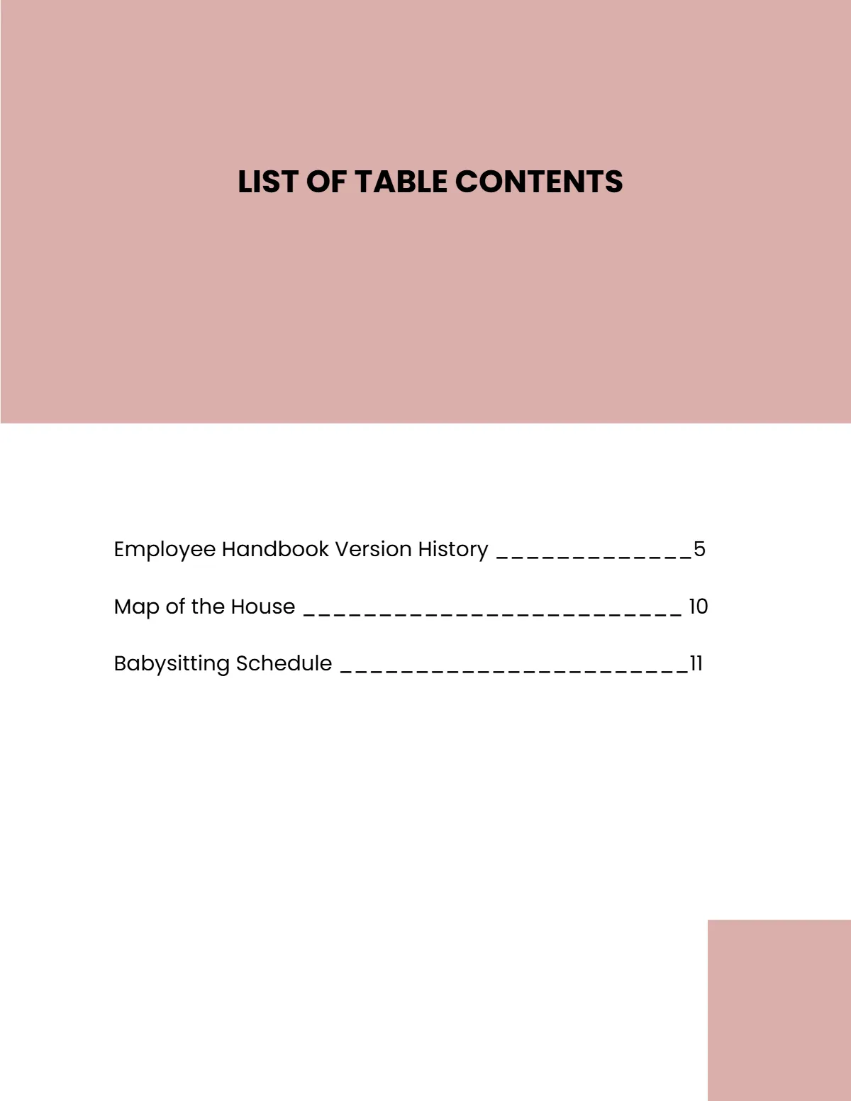 Free Babysitter Handbook Template to Edit Online
