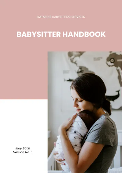 Free Babysitter Handbook Template to Edit Online