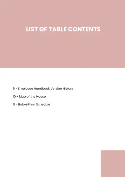 Free Babysitter Handbook Template to Edit Online
