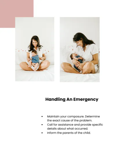 Free Babysitter Handbook Template to Edit Online