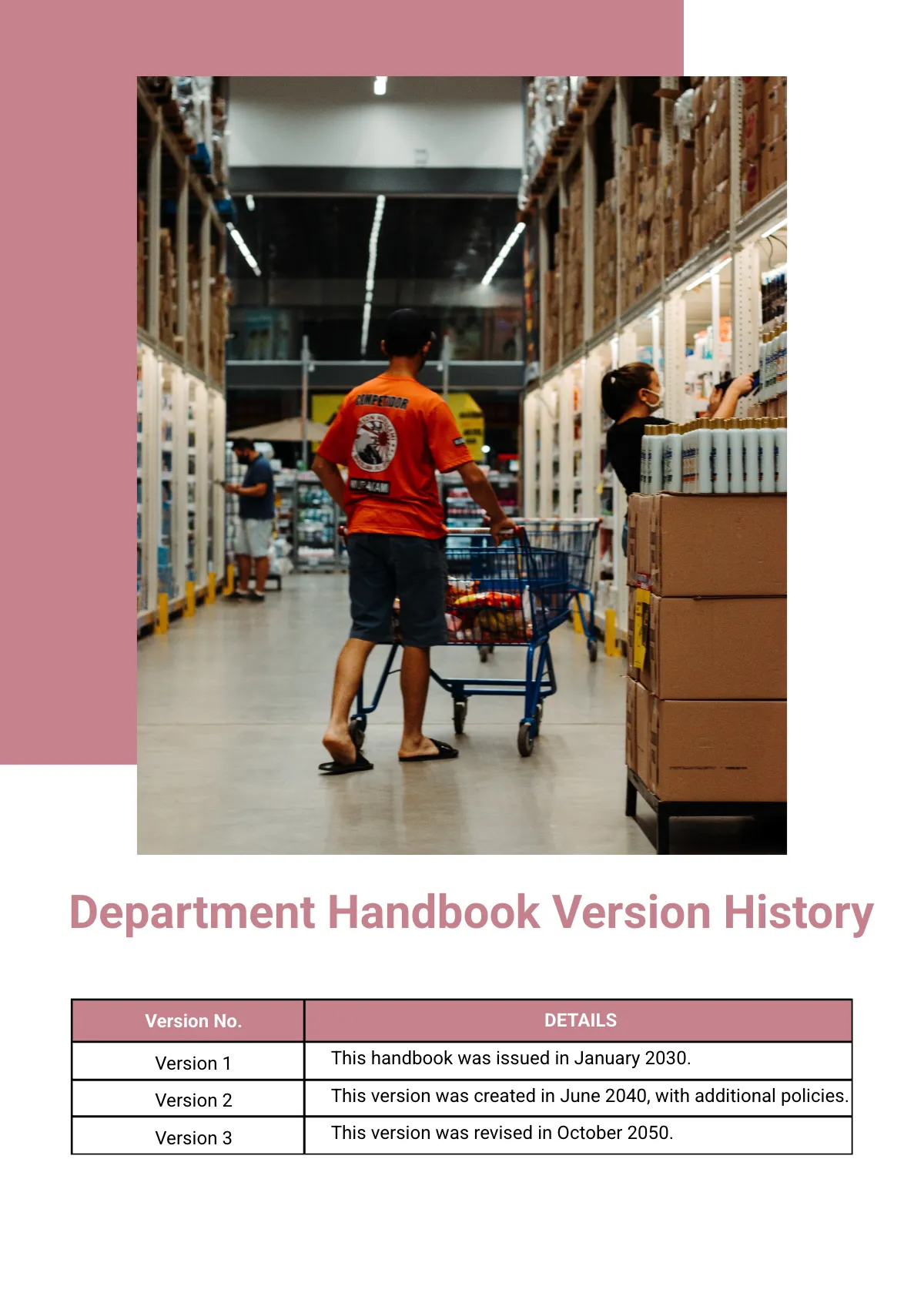 Free Department Handbook Template to Edit Online