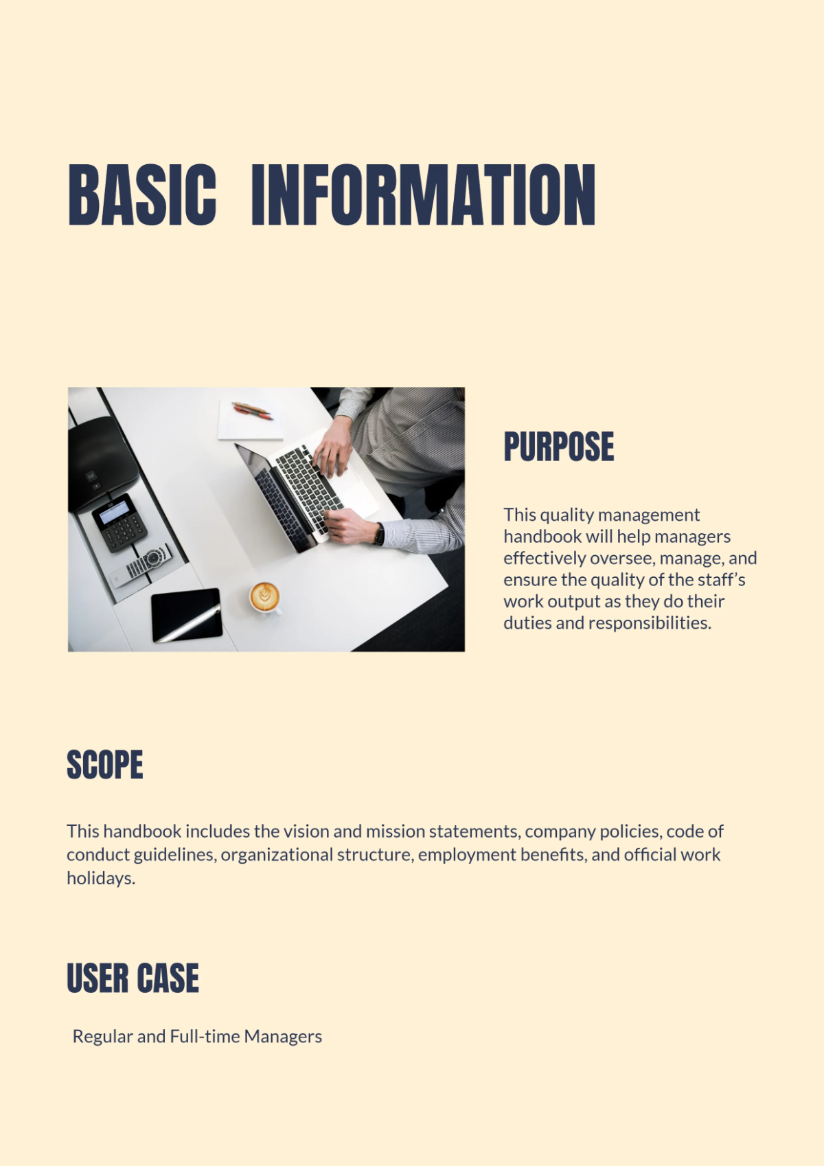 Free Quality Management Handbook Template to Edit Online