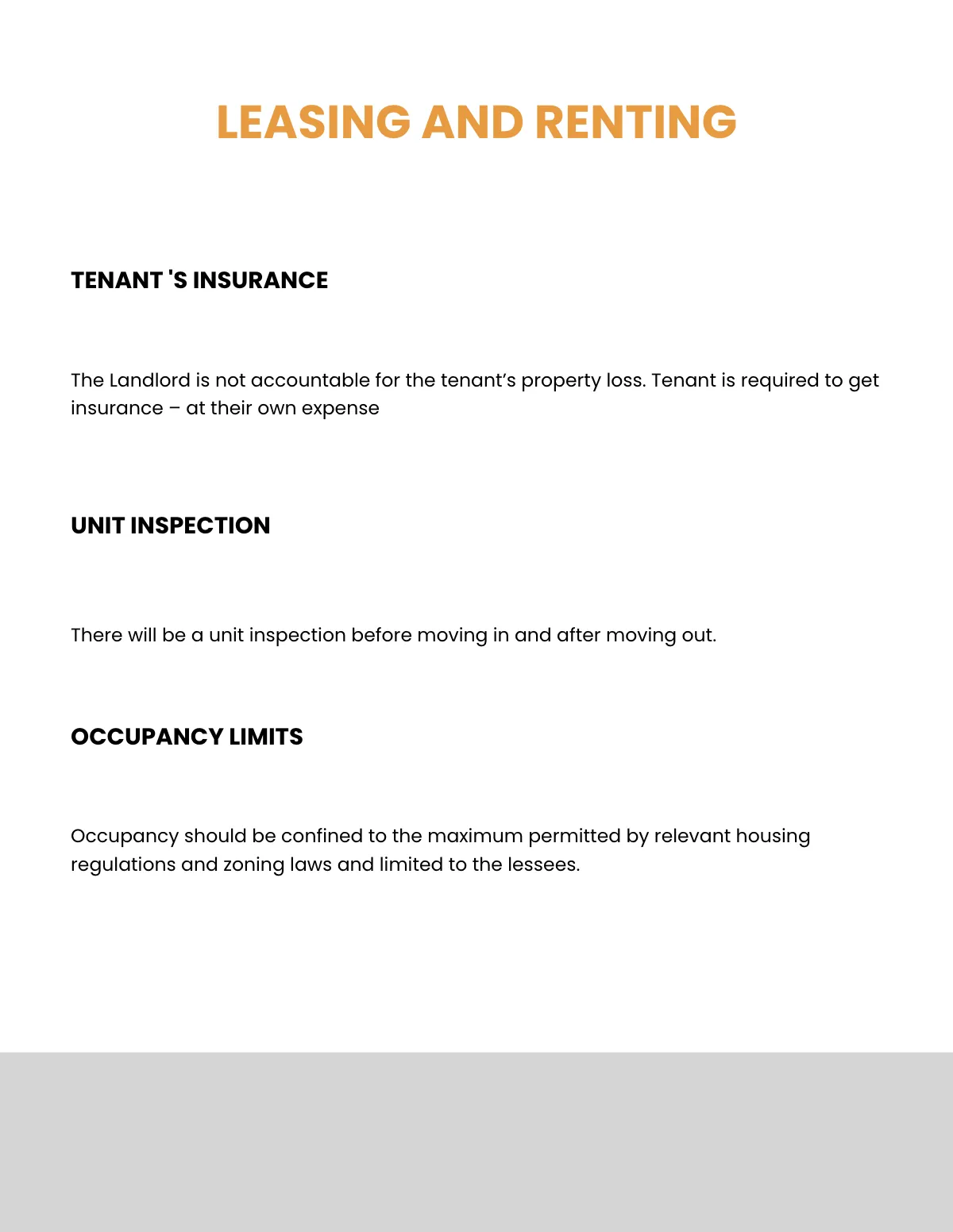 Free Tenant Handbook Template to Edit Online