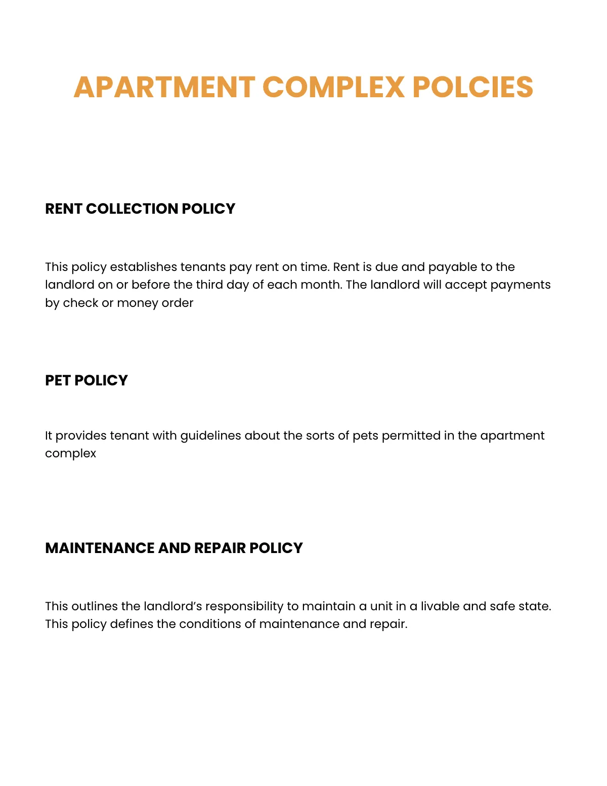 Free Tenant Handbook Template to Edit Online